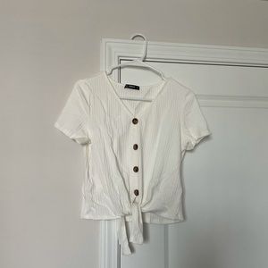 Shein front tie shirt